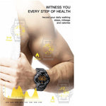 New Rugged Outdoor Camouflage Bluetooth IP67 Waterproof Smartwatch With Fitness Motion Tracking For iOS Android - RAPBLUE