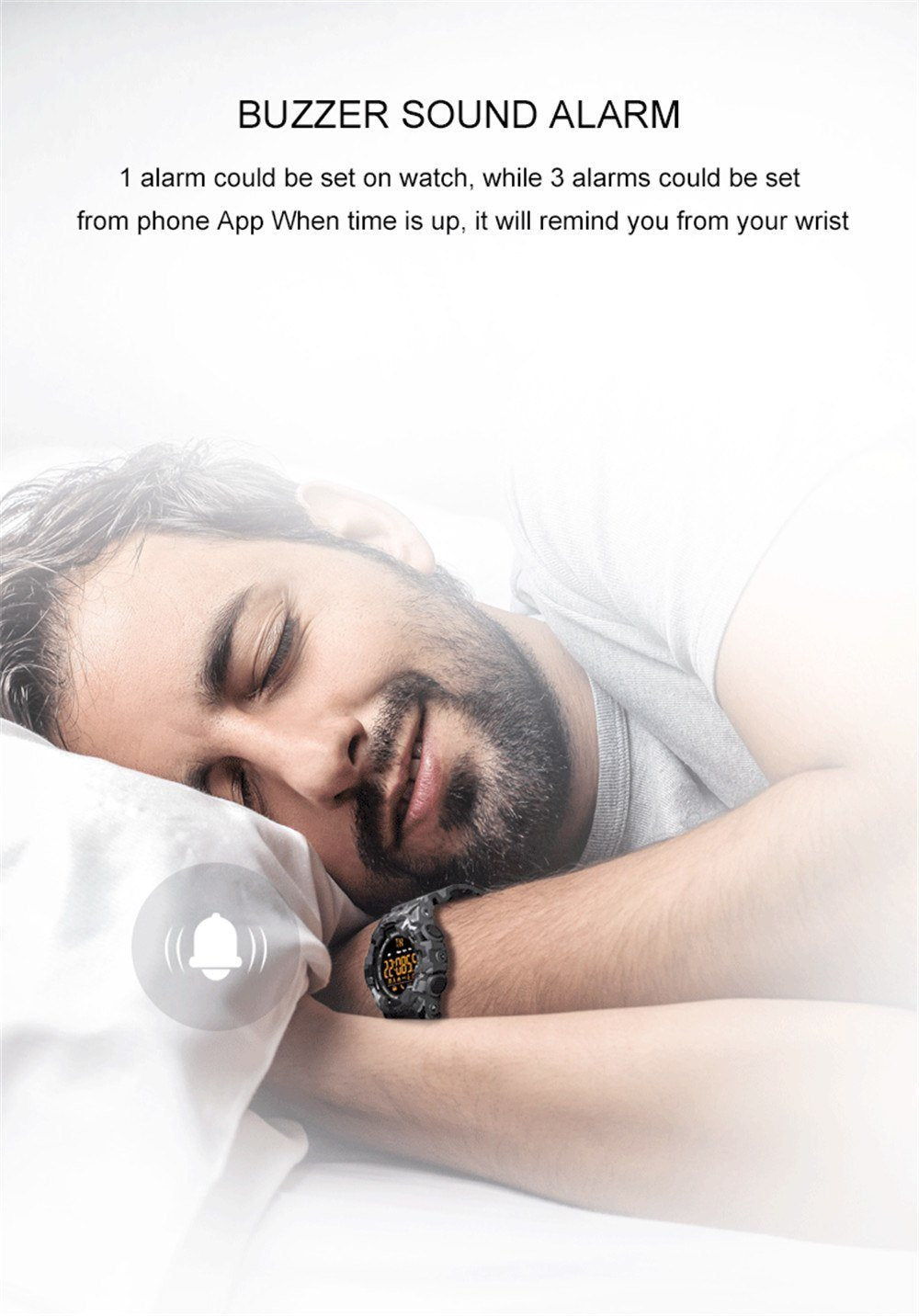 New Rugged Outdoor Camouflage Bluetooth IP67 Waterproof Smartwatch With Fitness Motion Tracking For iOS Android - RAPBLUE