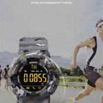 New Rugged Outdoor Camouflage Bluetooth IP67 Waterproof Smartwatch With Fitness Motion Tracking For iOS Android - RAPBLUE