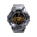 New Rugged Outdoor Camouflage Bluetooth IP67 Waterproof Smartwatch With Fitness Motion Tracking For iOS Android - RAPBLUE
