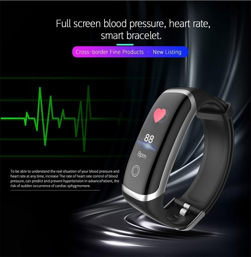 Dynamic Fitness Tracker Smart Watch Heart Rate & Blood Pressure monitor Smart Bracelet For iPhone Android - RAPBLUE