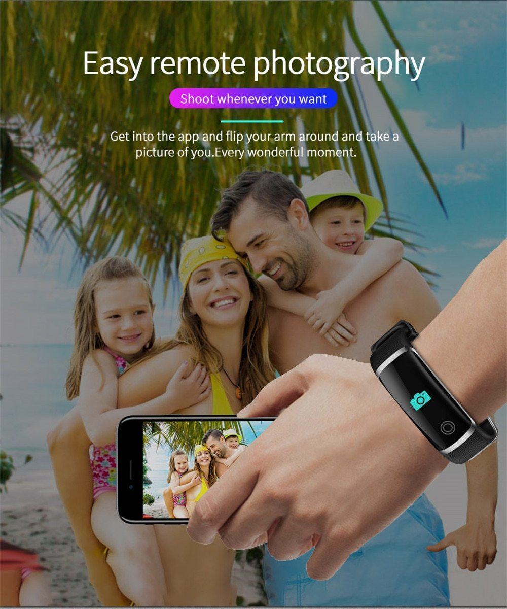 Dynamic Fitness Tracker Smart Watch Heart Rate & Blood Pressure monitor Smart Bracelet For iPhone Android - RAPBLUE