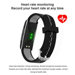 New Fitness Bracelet IP68 Waterproof Heart Rate Blood Pressure Monitoring Fitness Tracker Watch For Android iOS - RAPBLUE