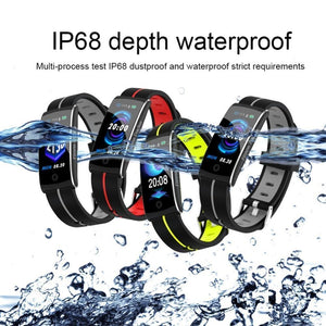 New Fitness Bracelet IP68 Waterproof Heart Rate Blood Pressure Monitoring Fitness Tracker Watch For Android iOS - RAPBLUE