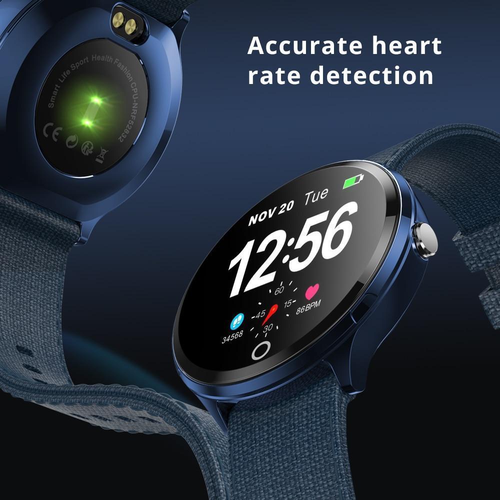 New Splash-Proof Toughened glass Smart Band Fashion Fitness Tracker Blood Oxygen Smartwatch For Men Women - RAPBLUE