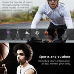 New Splash-Proof Toughened glass Smart Band Fashion Fitness Tracker Blood Oxygen Smartwatch For Men Women - RAPBLUE