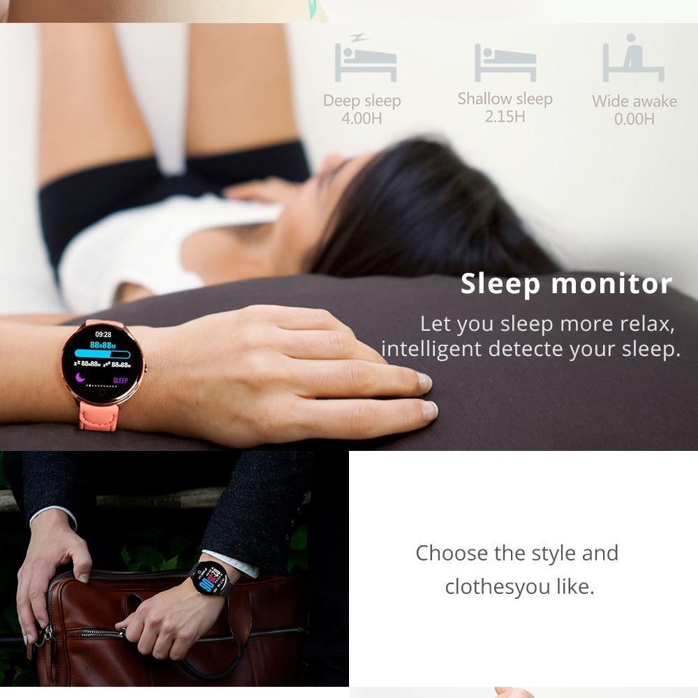 New Splash-Proof Toughened glass Smart Band Fashion Fitness Tracker Blood Oxygen Smartwatch For Men Women - RAPBLUE