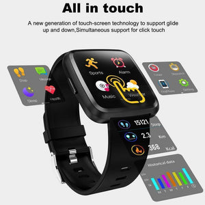 New IP67 Waterproof Fitness Tracker Heart Rate Monitor Blood Pressure Smartwatch Bracelet For iPhone Android - RAPBLUE