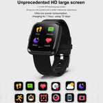 New IP67 Waterproof Fitness Tracker Heart Rate Monitor Blood Pressure Smartwatch Bracelet For iPhone Android - RAPBLUE