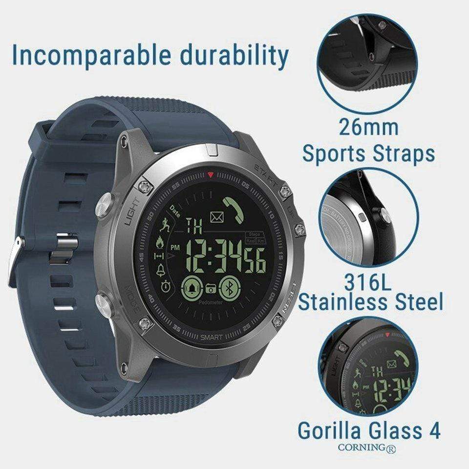 Tactical Smartwatch - Compatible With IOS & ANDROID - RAPBLUE