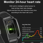 Curved Screen Waterproof Smart Watch With Heart Rate Monitoring And Blood Pressure - RAPBLUE