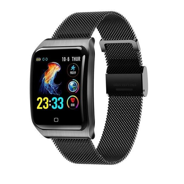 Curved Screen Waterproof Smart Watch With Heart Rate Monitoring And Blood Pressure - RAPBLUE