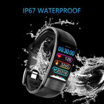 Blood Pressure Smart Band Heart Rate Smart Bracelet Activity Fitness Tracker Watch For iPhone Android - RAPBLUE