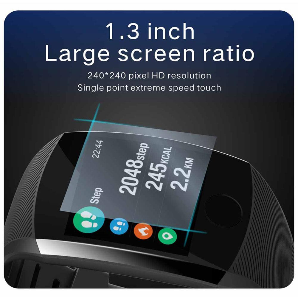 Touchscreen Smart Wristband Heart Rate Blood Pressure Pedometer Waterproof Fitness Tracker For Android iPhone - RAPBLUE