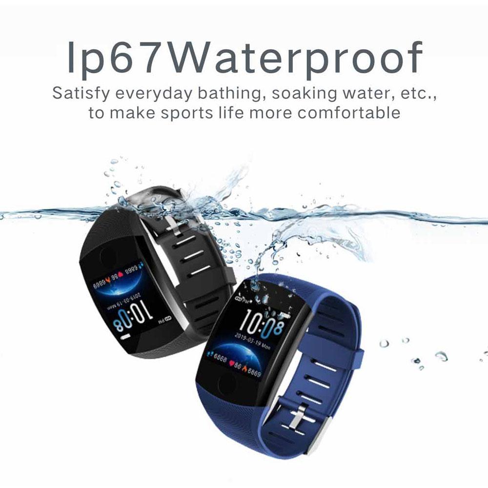 Touchscreen Smart Wristband Heart Rate Blood Pressure Pedometer Waterproof Fitness Tracker For Android iPhone - RAPBLUE