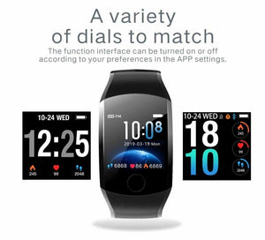 Touchscreen Smart Wristband Heart Rate Blood Pressure Pedometer Waterproof Fitness Tracker For Android iPhone - RAPBLUE