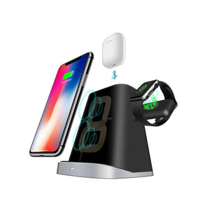 New Qi Wireless Compact Station Charger Phone Stand For Apple iPhone Watch Airpods - RAPBLUE