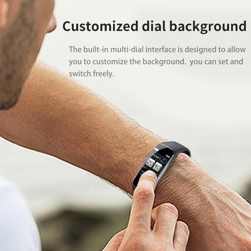 New IP67 Waterproof Heart Rate Fitness Tracker Smart Bracelet Watch For IOS Android - RAPBLUE