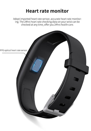 New IP67 Waterproof Heart Rate Fitness Tracker Smart Bracelet Watch For IOS Android - RAPBLUE