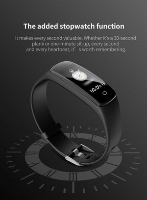 New IP67 Waterproof Heart Rate Fitness Tracker Smart Bracelet Watch For IOS Android - RAPBLUE