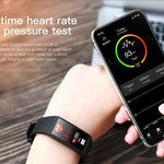 New Heart Rate Colour Screen Wristband Smartwatch Waterproof Activity Fitness Tracker For iPhone Android - RAPBLUE