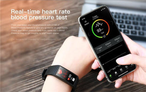 New Heart Rate Colour Screen Wristband Smartwatch Waterproof Activity Fitness Tracker For iPhone Android - RAPBLUE