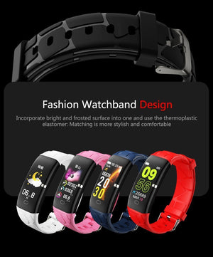 New Heart Rate Blood Pressure Fitness Bracelet IP67 Waterproof Sport Smart Band For iPhone Android - RAPBLUE