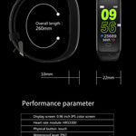 New Heart Rate Blood Pressure Fitness Bracelet IP67 Waterproof Sport Smart Band For iPhone Android - RAPBLUE