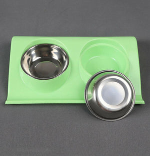 Double Raised Pet Feeding Bowls - RAPBLUE