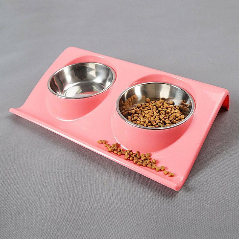 Double Raised Pet Feeding Bowls - RAPBLUE