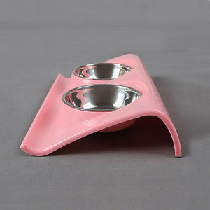 Double Raised Pet Feeding Bowls - RAPBLUE