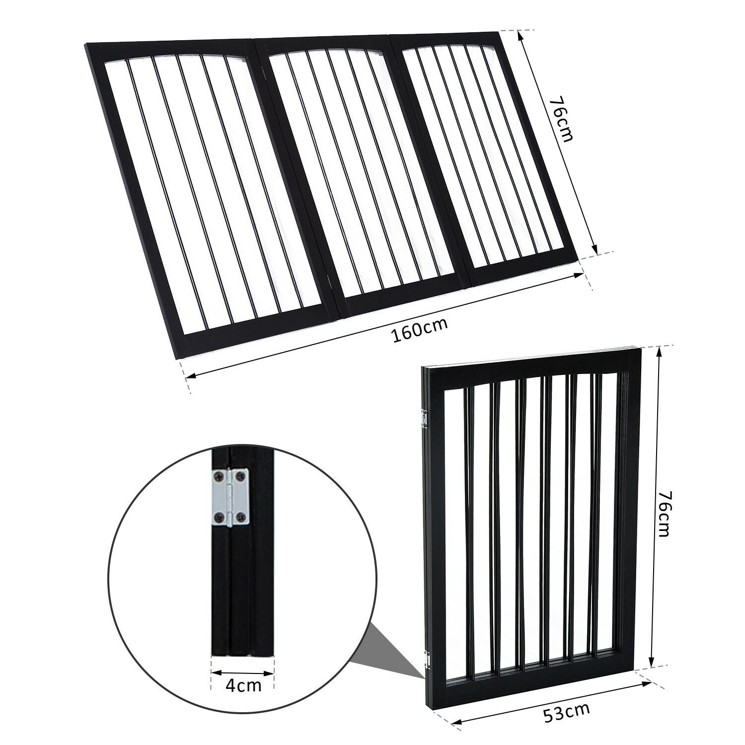 Large Portable Folding Pet Gate - RAPBLUE