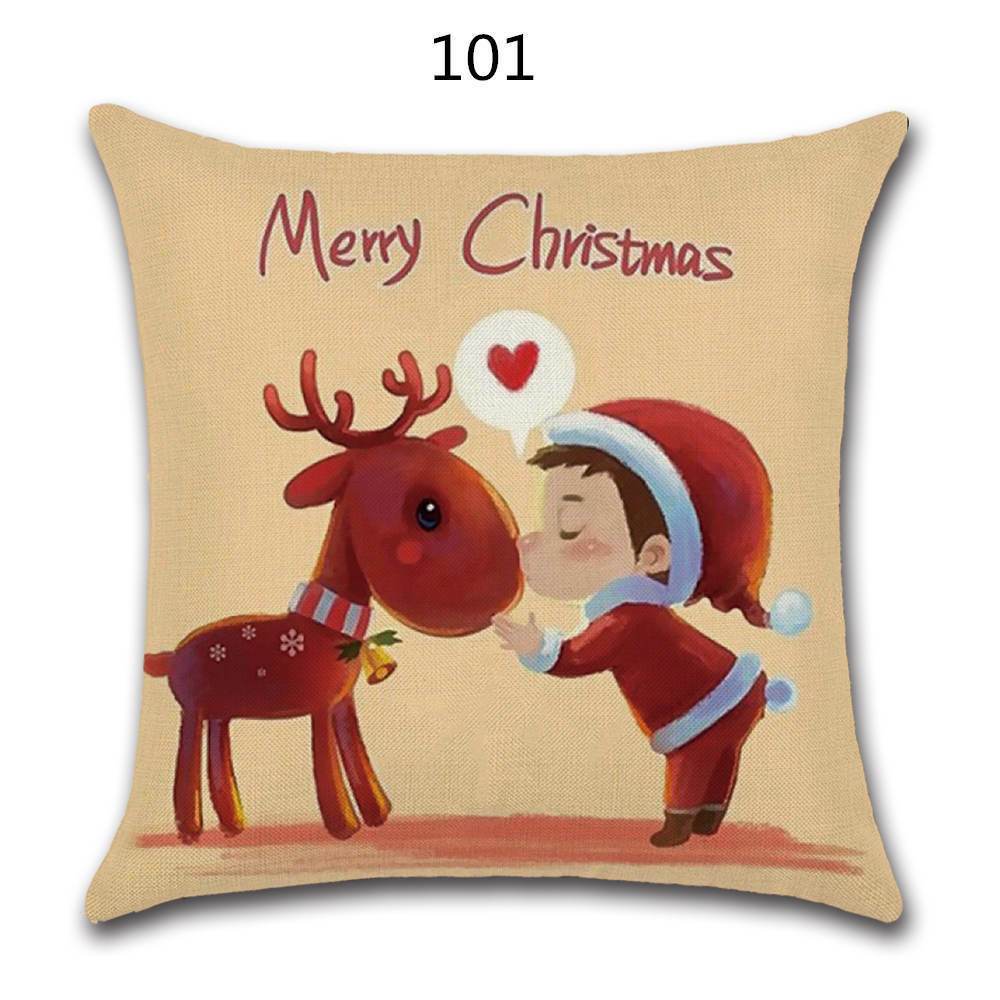 18" Festive Christmas Sofa Cushion Cover - RAPBLUE