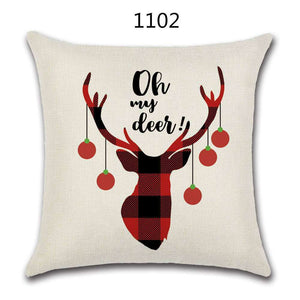 18" Festive Christmas Sofa Cushion Cover - RAPBLUE