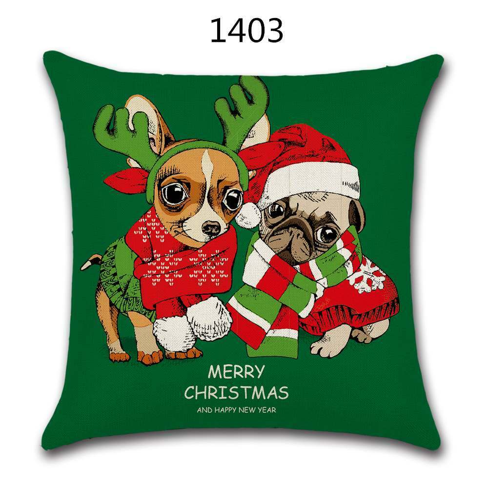 18" Festive Christmas Sofa Cushion Cover - RAPBLUE