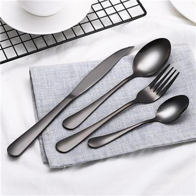 4 Pcs Beautiful Dinnerware Set - Stainless Steel Cutlery Silverware Tableware - RAPBLUE