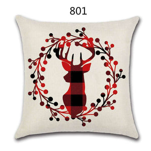 18" Festive Christmas Sofa Cushion Cover - RAPBLUE