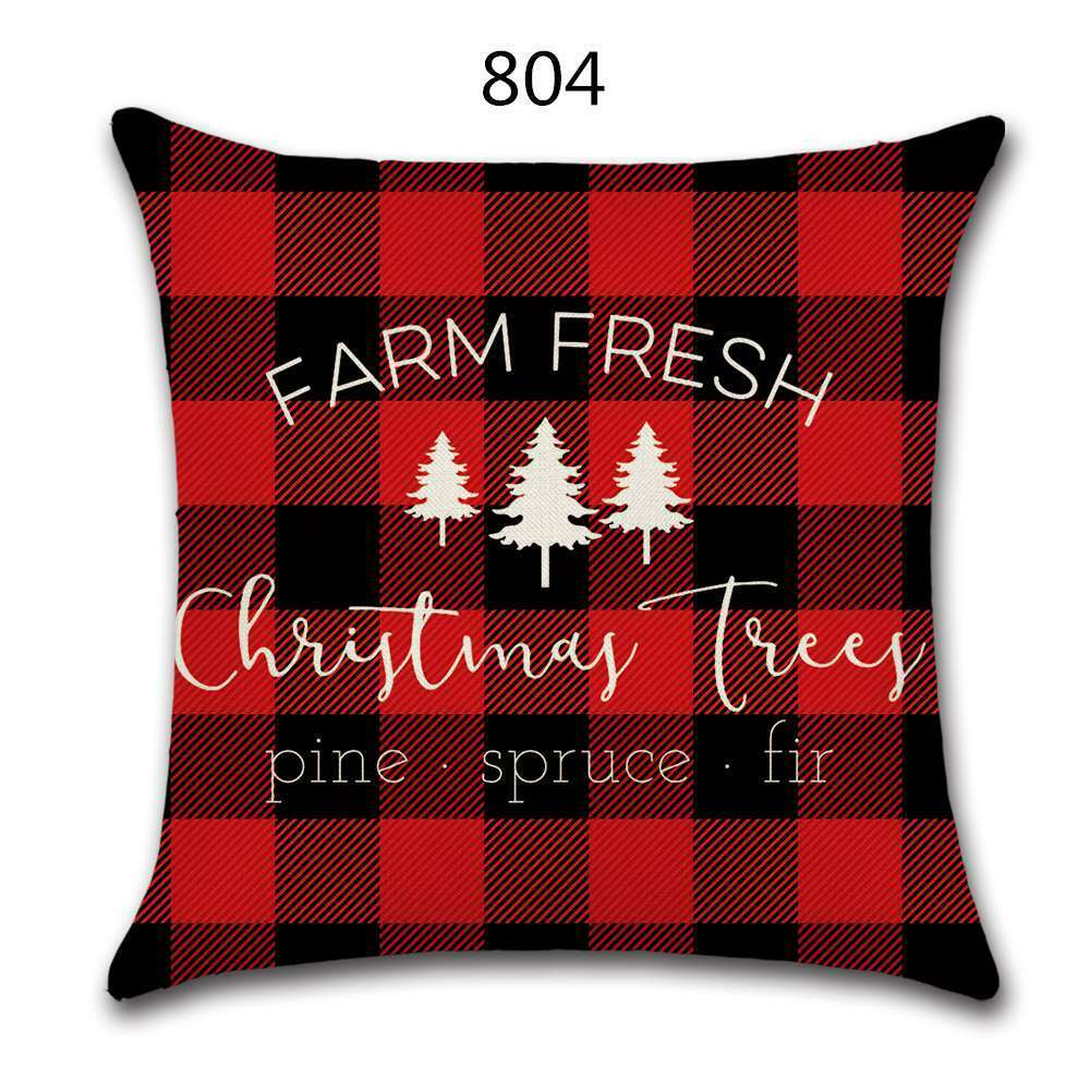 18" Festive Christmas Sofa Cushion Cover - RAPBLUE