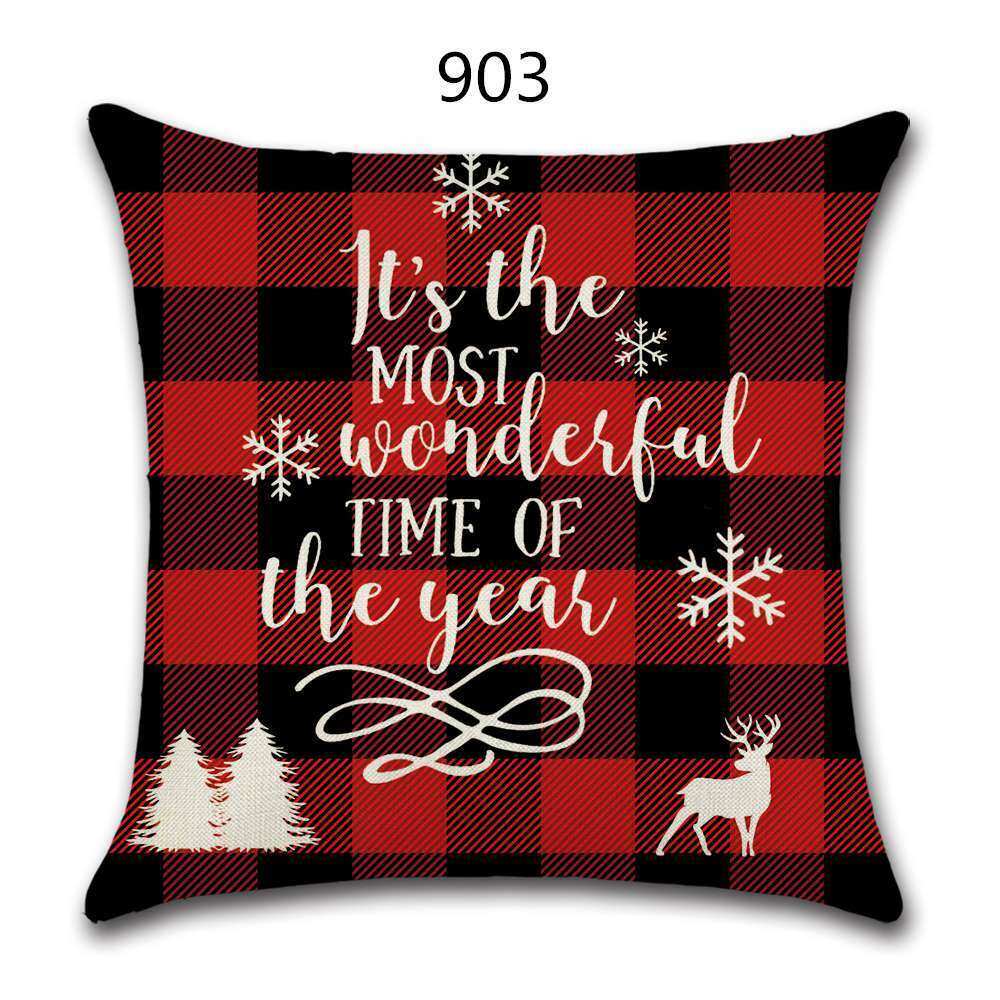 18" Festive Christmas Sofa Cushion Cover - RAPBLUE