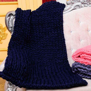 Chunky Knit Blanket - RAPBLUE