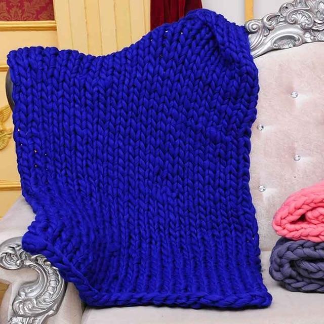 Chunky Knit Blanket - RAPBLUE