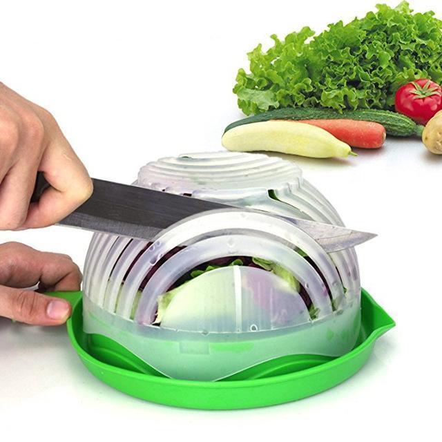 Quick and Easy Salad Cutting Bowl - RAPBLUE